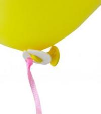 Balloon Ribbon and clip Red 50pk