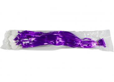 Balloon Ribbon and clip Purple 50pk