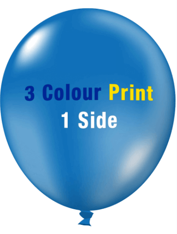Custom Printed Balloons (30cm Crystal, 3 Colour Print, 1 Side)